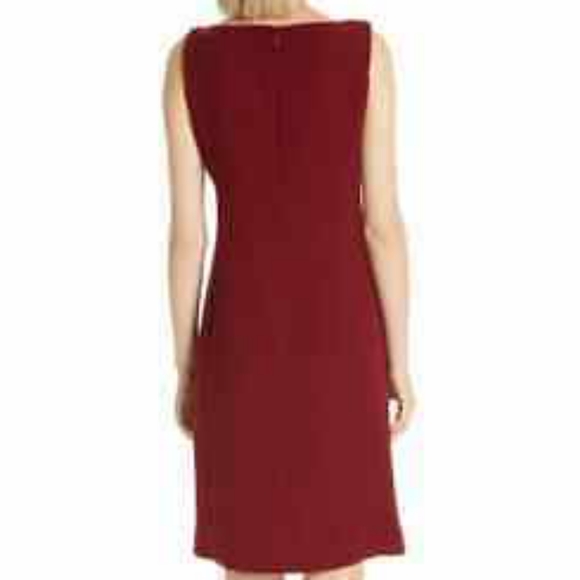 LAFAYETTE Sleeveless Wool Sheath Dress In Scarlet - Picture 3 of 8